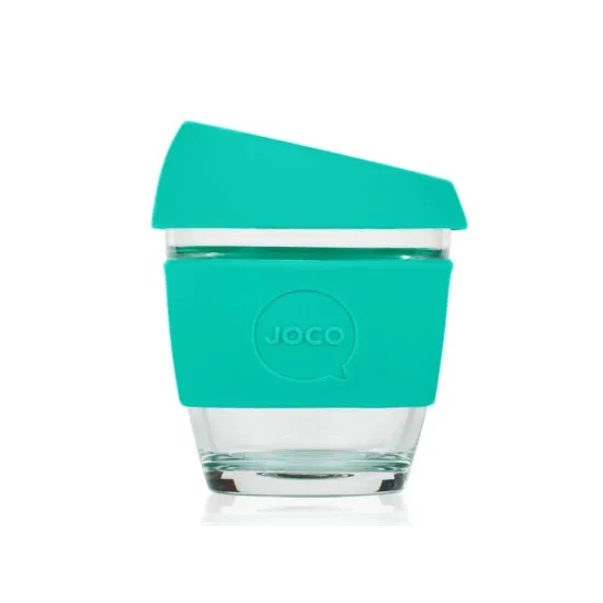 Reusable Glass Coffee Cup, 8oz