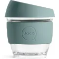 Reusable Glass Coffee Cup, 8oz