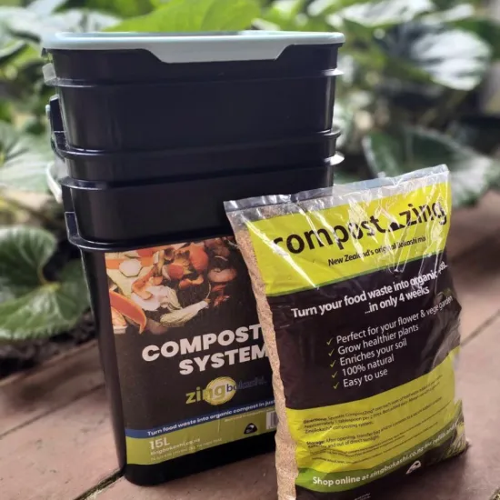 Bokashi Starter Kit, 15 Litre System & Compost-Zing
