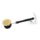 Bamboo Dish Brush, Black, with Sisal Fibre Bristles, 40mm