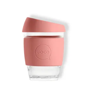 Reusable Glass Coffee Cup, 12oz