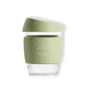 Reusable Glass Coffee Cup, 12oz