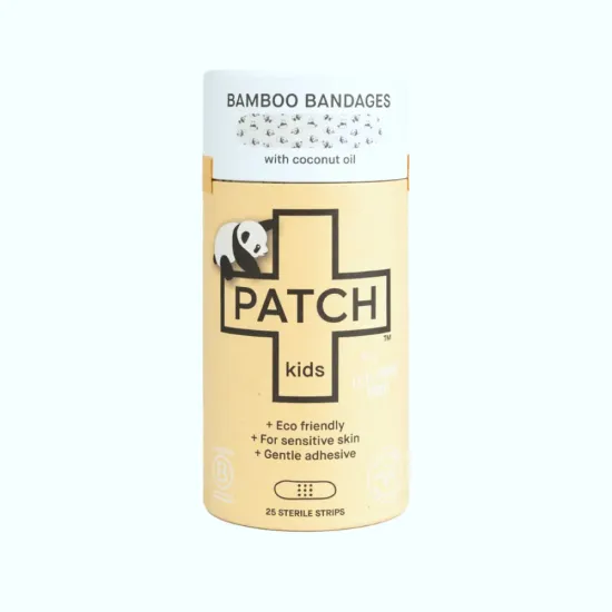 Patch Kids Bamboo Plasters, Panda Prints, Coconut Oil