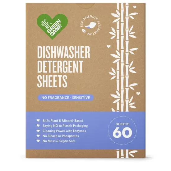 Dishwasher Detergent Sheet, No Fragrance, Pack of 60