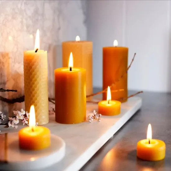 Natural Beeswax Tea Light Candle