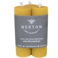 Beeswax Rolled Pillar Candles, 100% Natural, 3-Pack