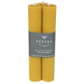 Beeswax Rolled Pillar Candles, 100% Natural, 3-Pack