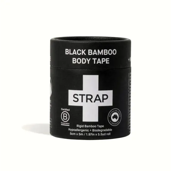 Patch Strap Black Bamboo Body Tape, 5m