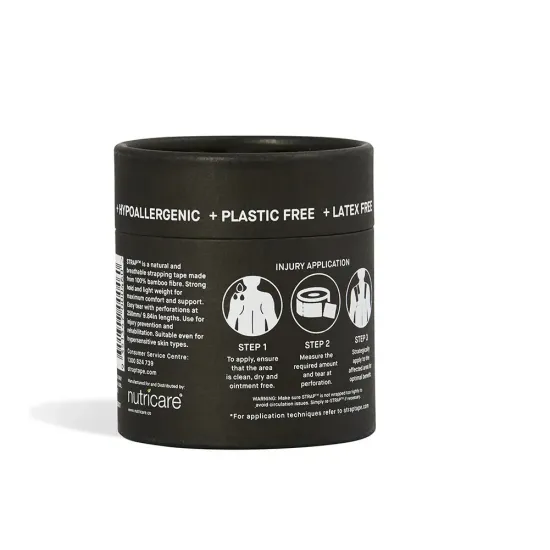 Patch Strap Black Bamboo Body Tape, 5m