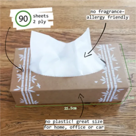 Soft & White Facial Tissues - 90 Sheets, 2-Ply Comfort