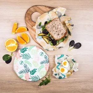 Eco-Friendly Beeswax Wraps Honeywrap - 3-Pack Set