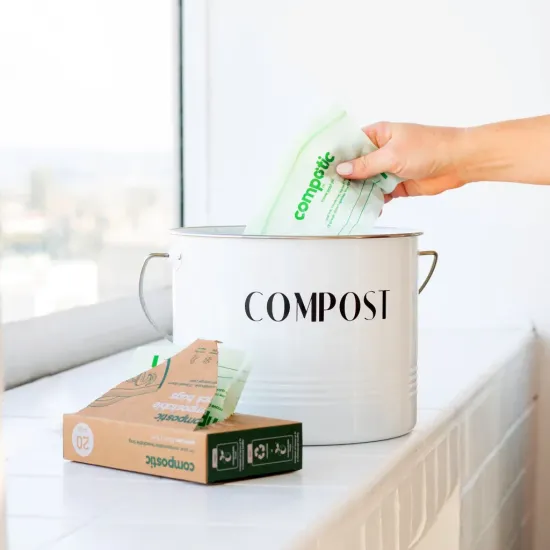 Home Compostable Resealable Zip Lock Snack Bags - Eco-Friendly