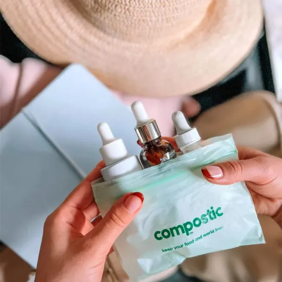 Home Compostable Resealable Zip Lock Snack Bags - Eco-Friendly