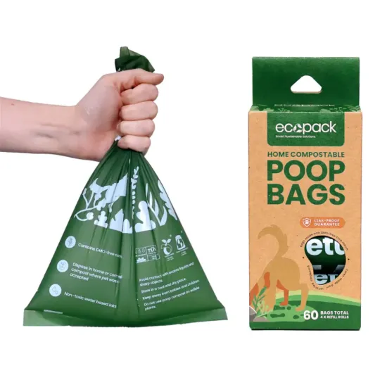 Compostable Dog Poop Bags - 60 Eco-Friendly Bags