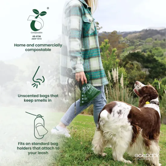 Compostable Dog Poop Bags - 60 Eco-Friendly Bags
