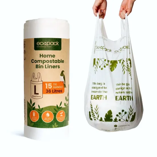 Compostable Bin Liners 36L - Eco-Friendly Waste Solution