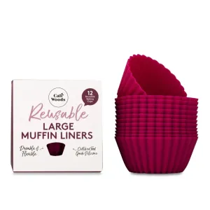 Reusable Muffin Liners, Large, Silicone, Pack of 12
