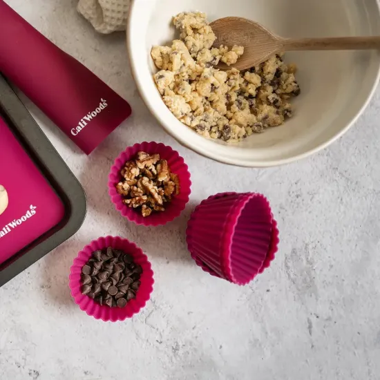 Reusable Muffin Liners, Large, Silicone, Pack of 12