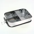 Large Twin Layer Stainless Steel Lunchbox & Snackbox