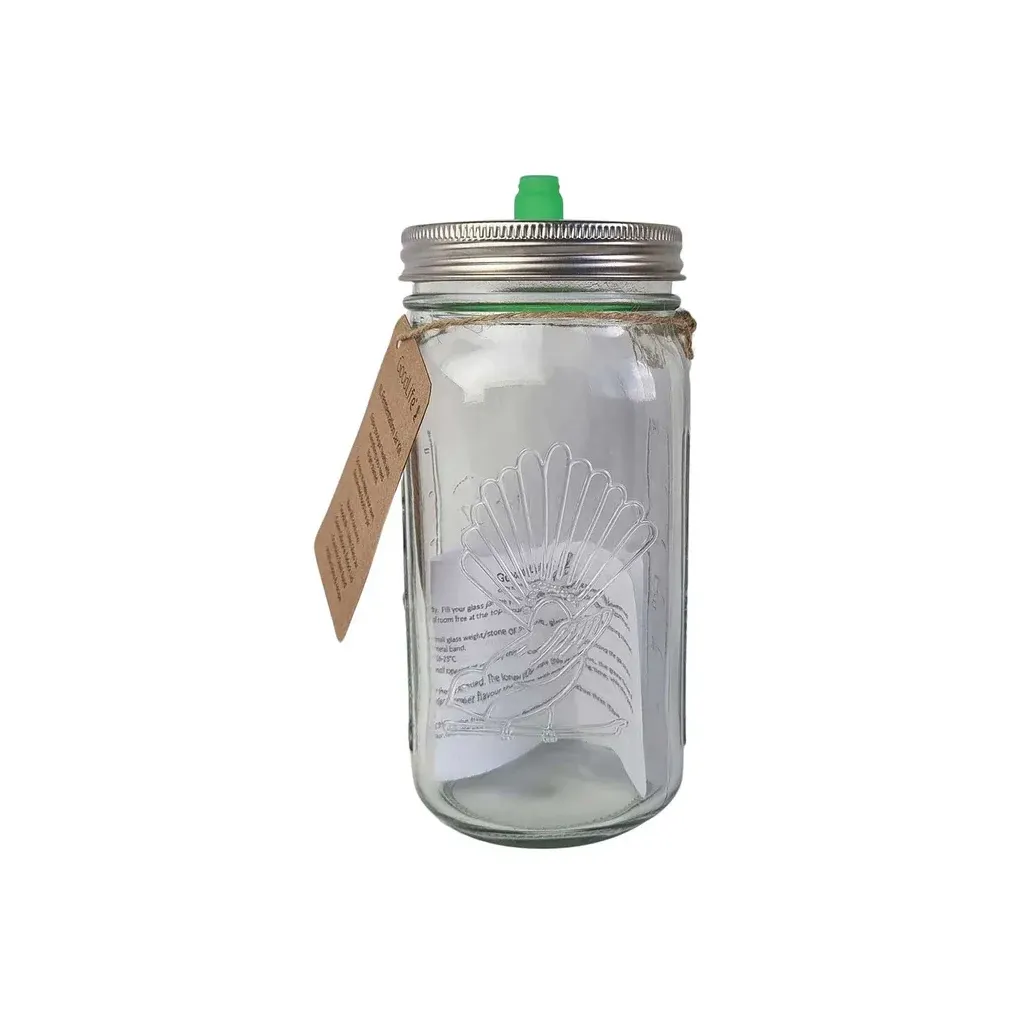 Glass Fermentation Jar Kit with Silicone Airlock Lid