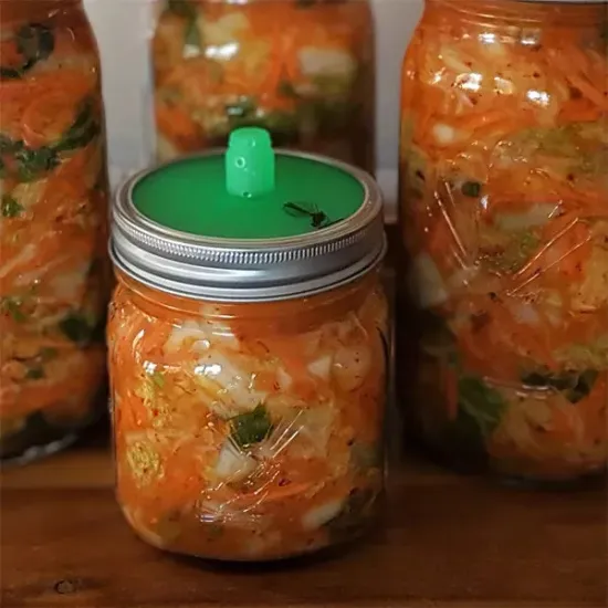 Glass Fermentation Jar Kit with Silicone Airlock Lid