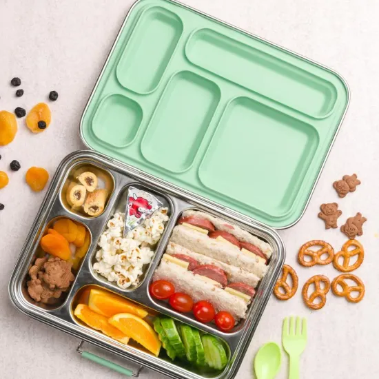 Leakproof Stainless Steel Bento Lunchbox for On-the-Go Meals