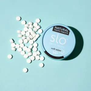 Soft Mint Tooth Tablets. Fluoride-Free Nano-Hydroxyapatite Toothpaste Tablets
