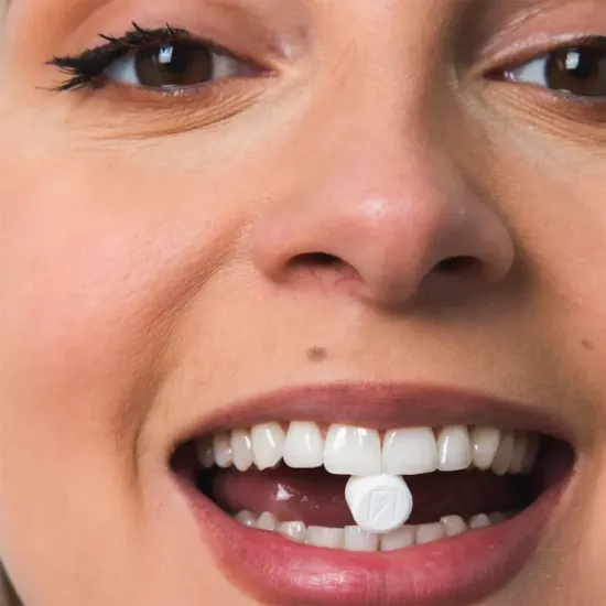 Soft Mint Tooth Tablets. Fluoride-Free Nano-Hydroxyapatite Toothpaste Tablets
