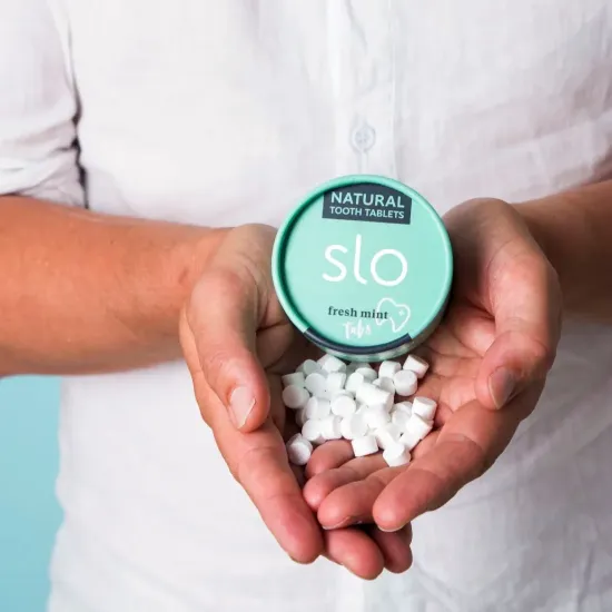 Fresh Mint Tooth Tablets. Fluoride-Free Nano-Hydroxyapatite Toothpaste Tablets