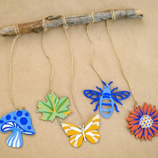 Nature Craft Paint Kit for Kids, Non-Toxic Earth Paint & Wooden