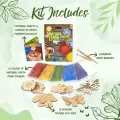 Nature Craft Paint Kit for Kids, Non-Toxic Earth Paint & Wooden