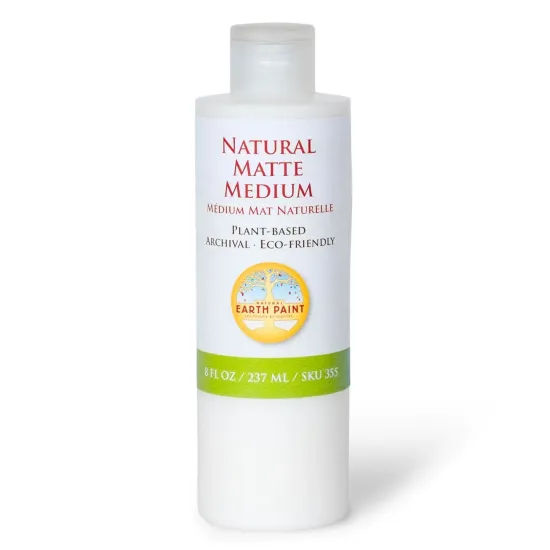 Natural Matte Medium: Plant-Based Archival Matte Varnish for Acrylic Paint (237 ml)