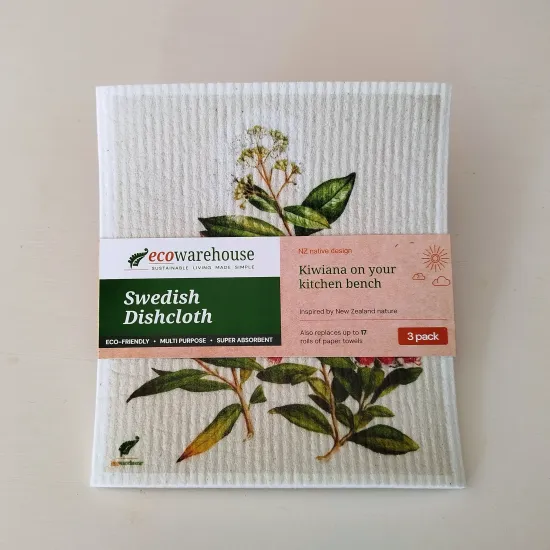 Biodegradable Swedish Dish Cloth, 3-Pack