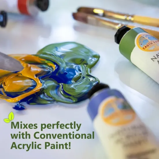 Natural Acrylik Paint 4-Colour Box Set, Plant-Based Non-Toxic