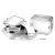 Twin Layer rectangular Stainless Steel lunchbox with Snackbox