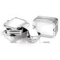Twin Layer rectangular Stainless Steel lunchbox with Snackbox
