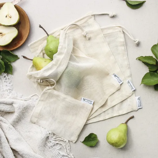 Fresh Produce Mesh Bags, Large Pack (4 bags)